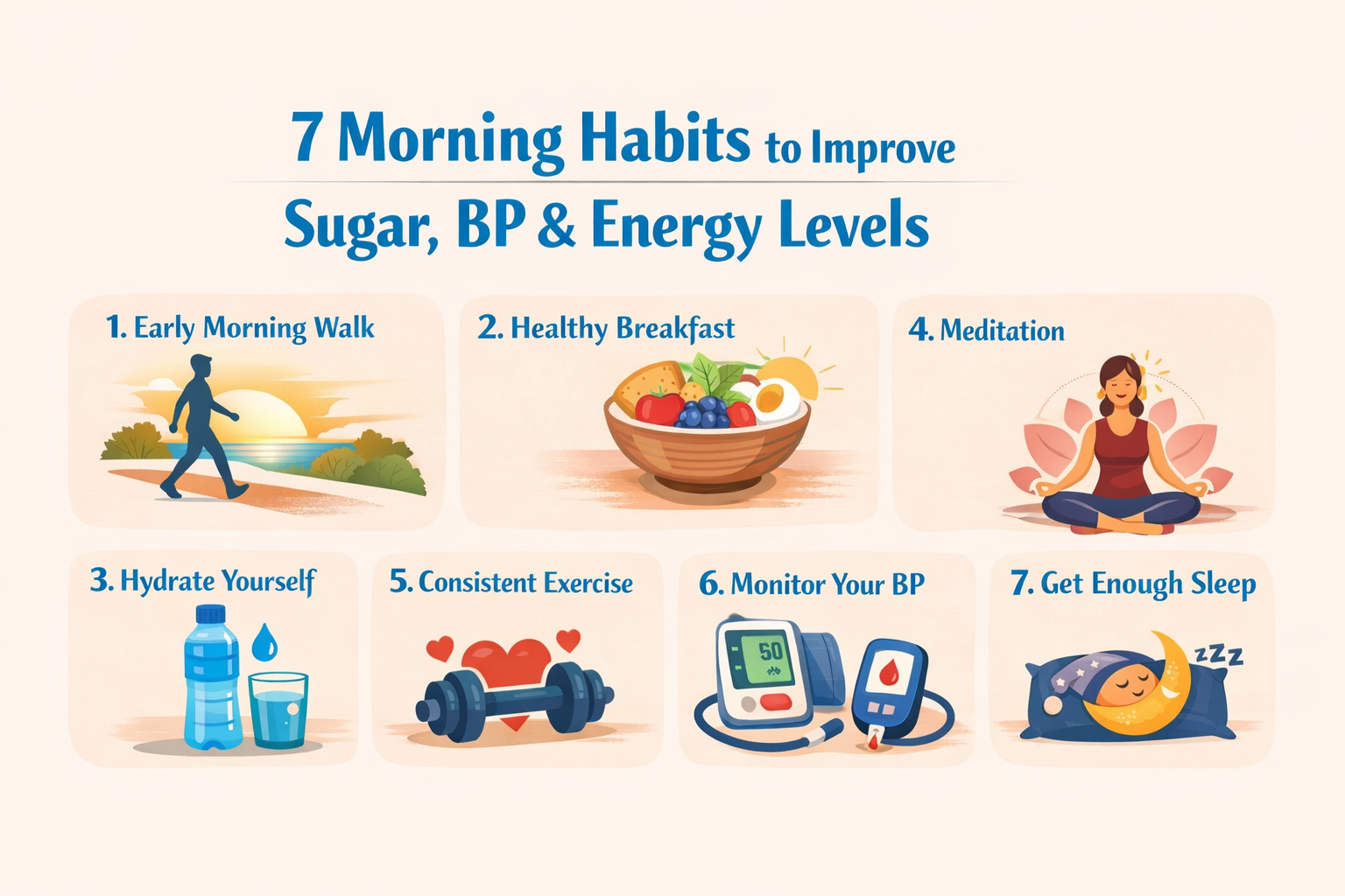 Healthy morning routine and preventive care habits