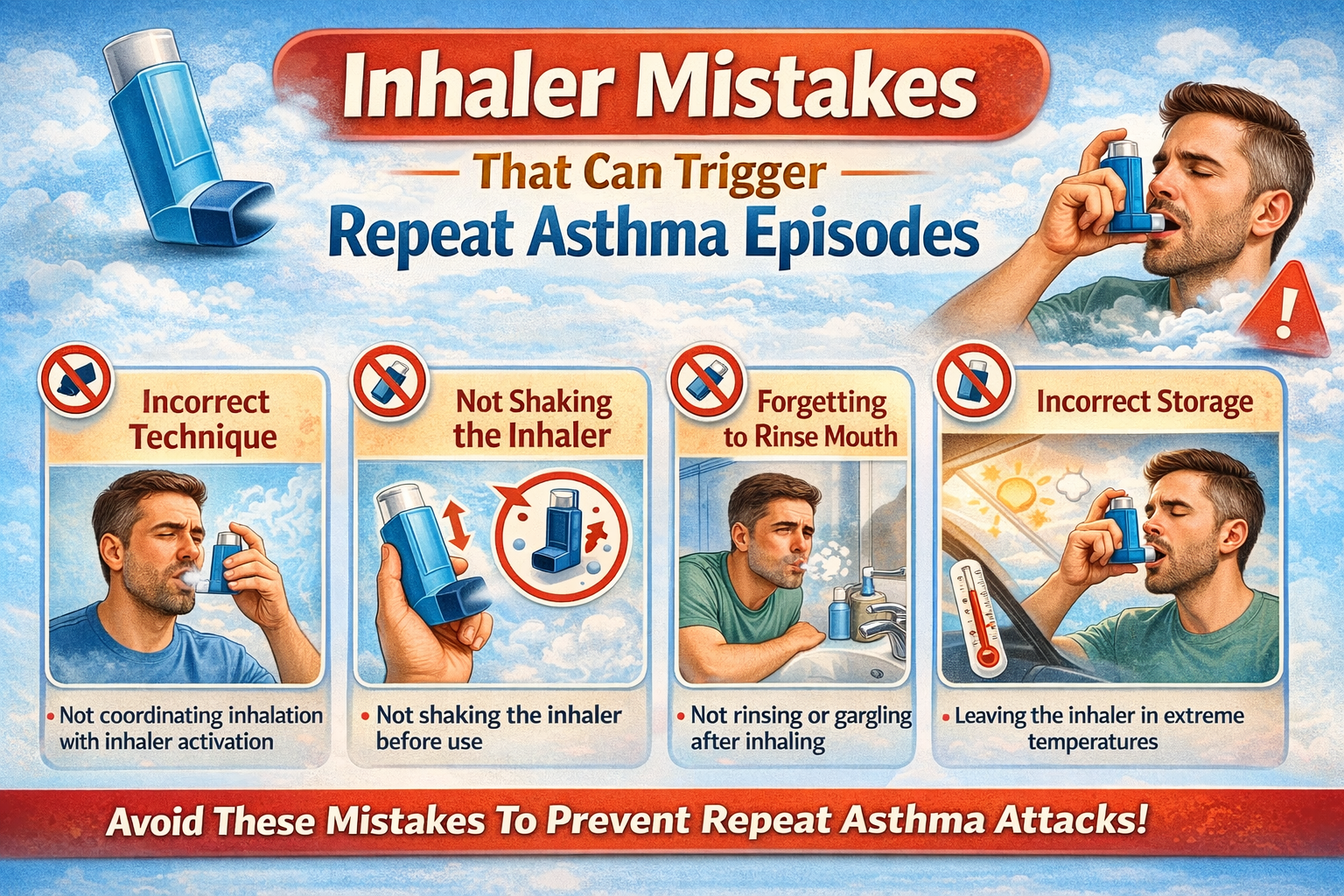 Asthma inhaler technique and trigger prevention tips